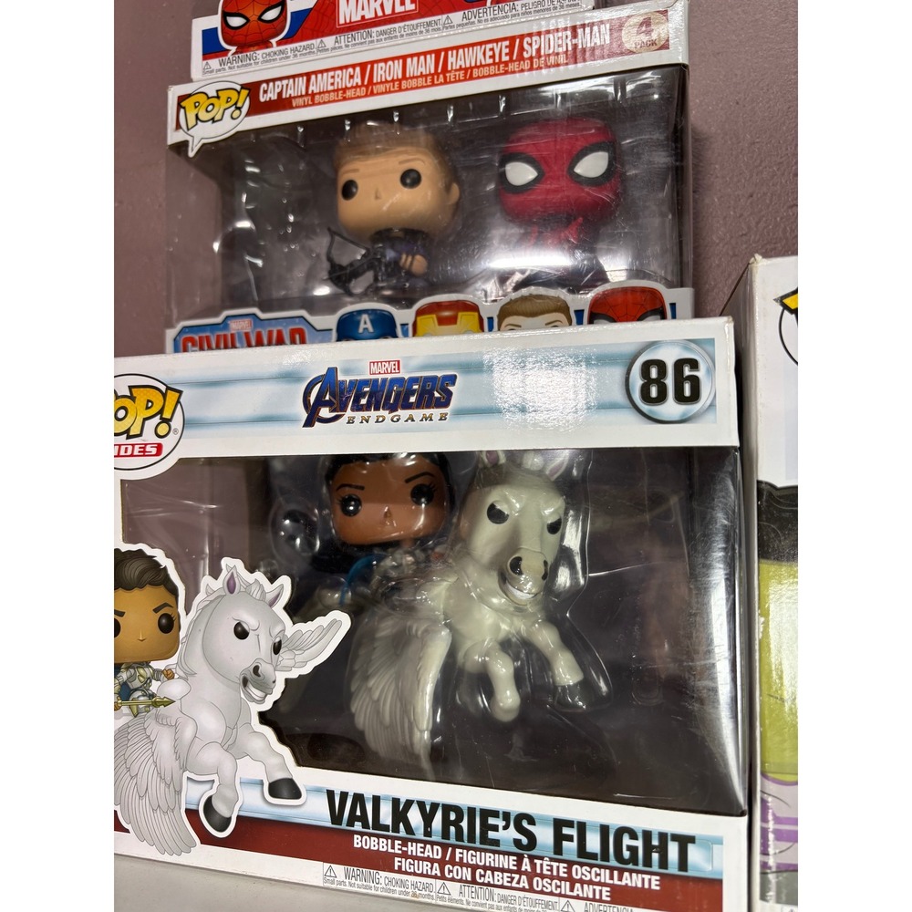 Marvel Funko Pop Bundle Avengers Endgame Hulk Valkyrie Spider-Man Meme Civil War - Picture 2 of 6